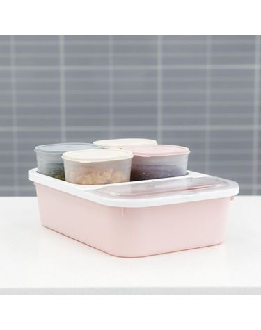 [보리보리] 마카롱 쌀통 3Kg+마카롱 다용도 잡곡통 900ml 4개