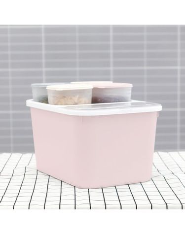 [보리보리] 마카롱 쌀통 10Kg+마카롱 다용도 잡곡통 900ml 4개