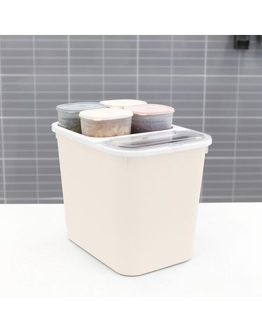 [보리보리] 마카롱 쌀통 16Kg+마카롱 다용도 잡곡통 900ml 4개