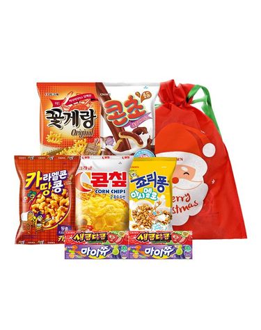 [보리보리] 산타파우치 증정 크라운 과자 실속가득 산타꾸러미 / 과자선물세트 크리스마스 종합세트