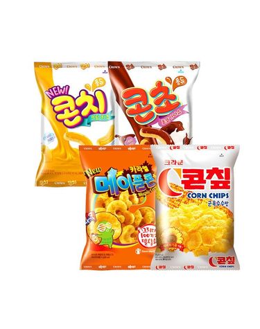 [보리보리] 크라운 밀가루 없는 과자 세트 8입 / 콘칩 메이플콘 콘초 콘치