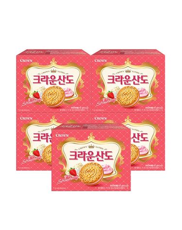 [보리보리] 크라운 크라운산도 딸기 161g 5개