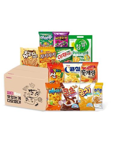[보리보리] 크라운 봉지과자 까까파티 세트 / 과자선물 간식세트