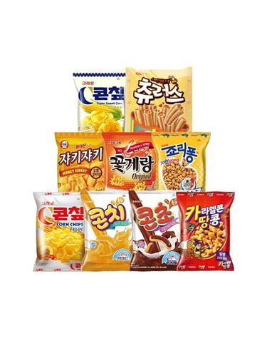 [보리보리] 크라운 봉지과자 10종 세트 / 콘칲 죠리퐁 신짱 꽃게랑 츄러스