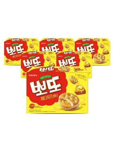 [보리보리] 크라운 뽀또 체다치즈버터 278g 6개