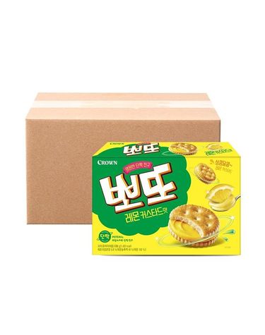 [보리보리] 크라운 뽀또 레몬커스타드 288g 12개