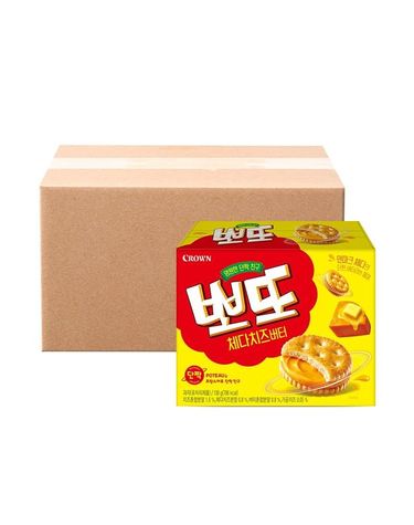 [보리보리] 크라운 뽀또 체다치즈버터 139g 12개