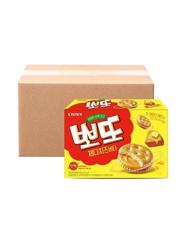[보리보리] 크라운 뽀또 체다치즈버터 278g 12개