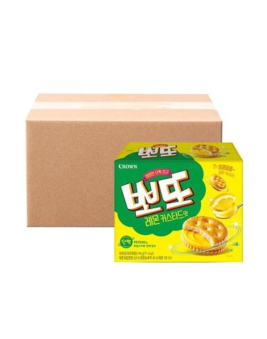 [보리보리] 크라운 뽀또 레몬커스타드 144g 12개