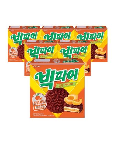 [보리보리] 크라운 빅파이 살구 324g 6개