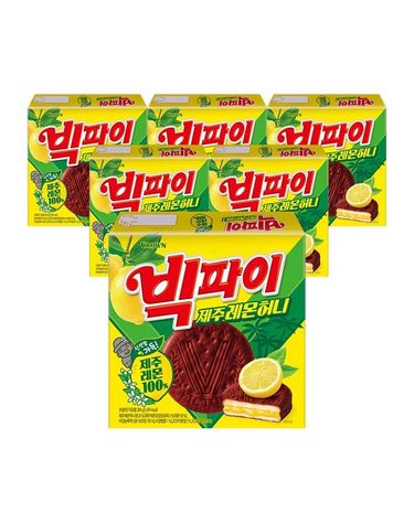 [보리보리] 크라운 빅파이 제주 레몬 허니 324g 6개