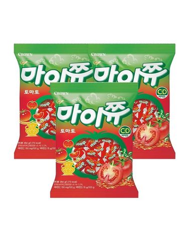 [보리보리] 크라운 마이쮸 토마토 트위스트 284g 3봉