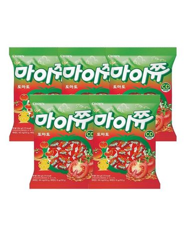 [보리보리] 크라운 마이쮸 토마토 트위스트 284g 5봉