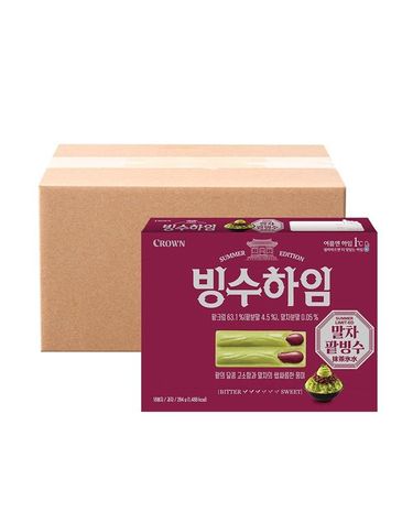 [보리보리] 크라운 빙수 하임 말차 팥빙수 284g 12개