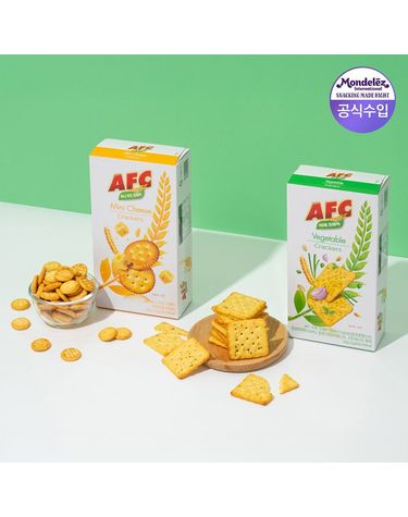 [보리보리] AFC 크래커 150g 미니 치즈 4개+야채맛 4개총 1.2kg