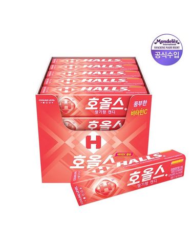 [보리보리] 호올스 스틱 스트로베리 캔디, 27.9g, 20개
