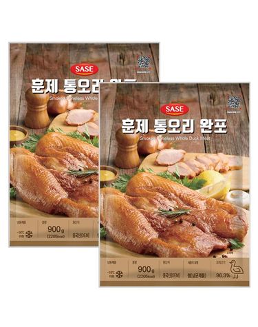 [보리보리]  훈제 통오리 완포 900g 2봉