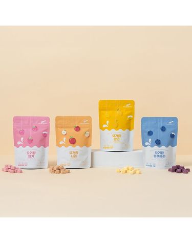 [보리보리]  동결건조 요거트큐브 요거랑 4종딸기, 블루베리, 사과, 망고 세트