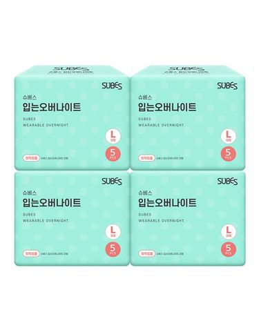 [보리보리]  입는 오버나이트 팬티형 생리대 대형 5P x4팩