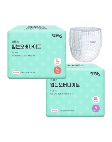[보리보리]  입는 오버나이트 팬티형 생리대 5P x1팩