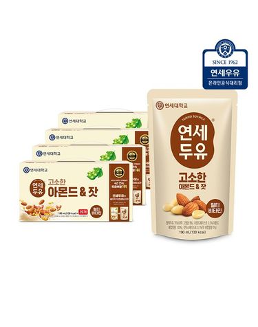 [보리보리] 연세두유 아몬드 잣 두유 파우치 80팩