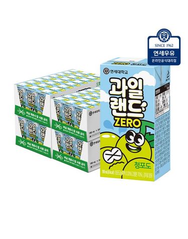 [보리보리] 연세유업 과일랜드 제로음료 청포도 96팩