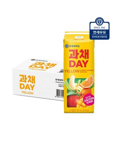 [보리보리] 연세유업 과채데이 과채음료 옐로우 24팩