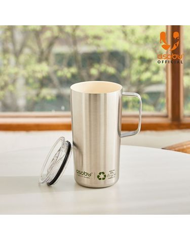 [보리보리]  재생 스텐 진공 보온보냉 타워 머그컵 600ML 리싸이클