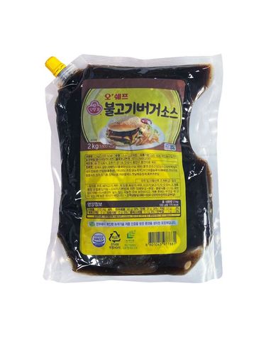 [보리보리]  오쉐프 불고기버거소스 2kg 스파우트팩 6개