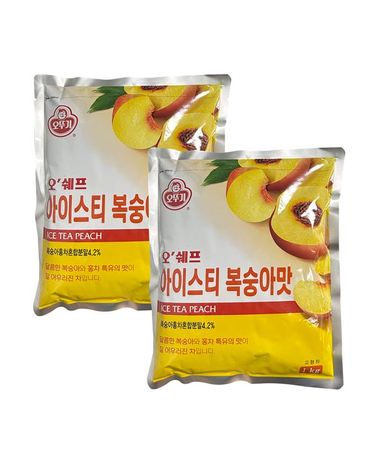 [보리보리]  오쉐프 아이스티 복숭아맛 1kg 2개