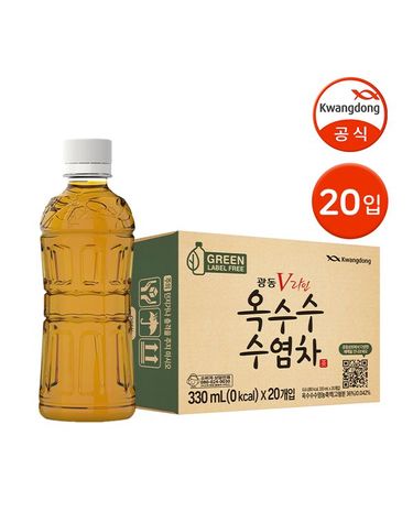 [보리보리] 광동 옥수수수염차 무라벨 330ml 20입 / 곡물차 차음료 물대용음료 Z