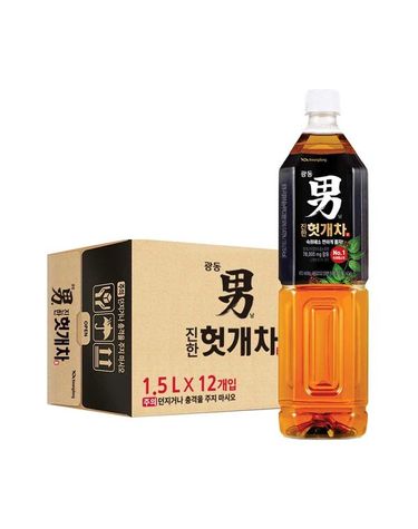 [보리보리] 광동 진한 헛개차 1.5L 12입 유/무 라벨 랜덤 발송