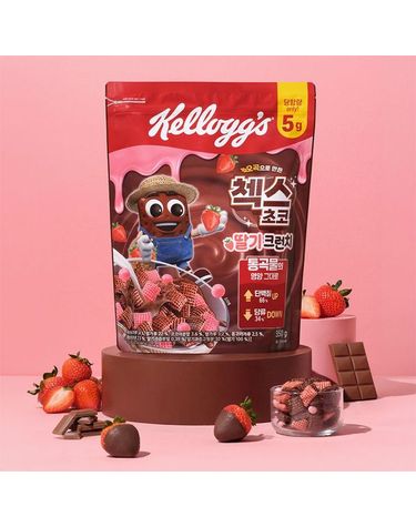 [보리보리] 켈로그 오곡 첵스초코 딸기 크런치 350g 2개
