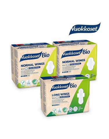 [보리보리] VUOKKOSET  생리대 노말윙2팩+롱윙1팩