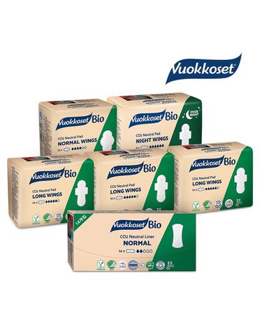[보리보리] VUOKKOSET  생리대 노말윙1팩+롱윙3팩+나이트윙1팩+팬티라이너14p1팩