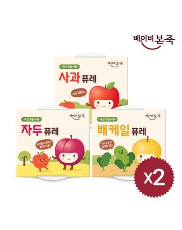 [보리보리]   퓨레 3종 x 2 세트100g x 12개