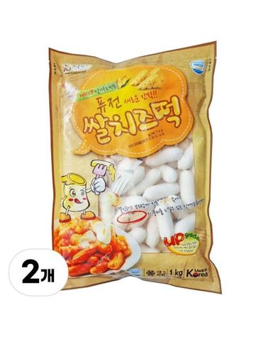 CJ프레시웨이 [보리보리] 떡안애 퓨전 쌀 치즈떡 2kg 1kgX2개