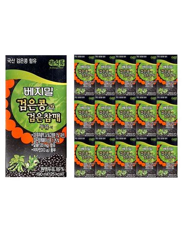 [보리보리] 베지밀 검은콩과 검은참깨 두유 190ml 16팩