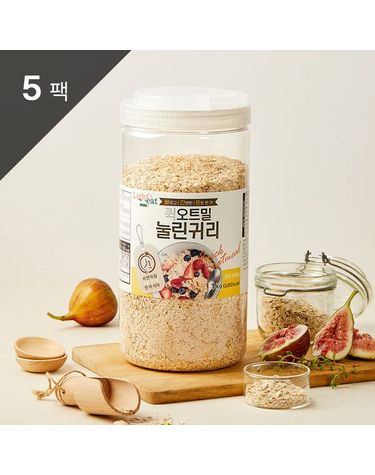 [보리보리] 바로먹는 퀵 오트밀 1kg 통 5팩