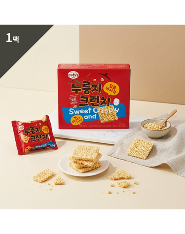 [보리보리] 톡톡 누룽지 크런치 148g 37g x 4개입 4팩