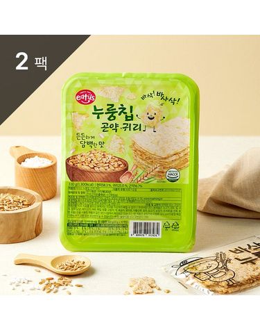 [보리보리] 바삭바삭 누룽칩 곤약귀리 330g 33gx10개입 2팩