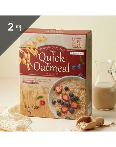 [보리보리] 오리지널 오트밀 1kg 2팩