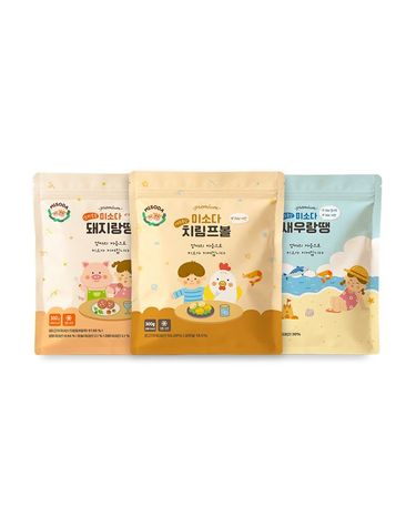 [보리보리] 아기반찬 유아식  돼지랑땡 1개 + 치림프볼 1개 + 새우랑땡 1개