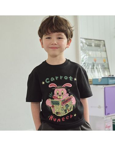 [보리보리] KIDS 캐럿 홉피 반팔티 블랙