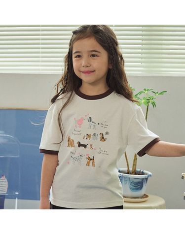 [보리보리] KIDS 코지 퍼피 링거 반팔티 아이보리