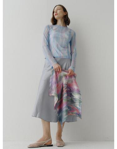 SILK PINK FLOWING PASTEL SCARF