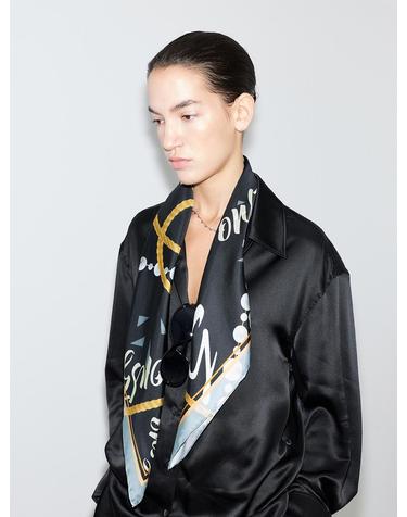 SILK OVERFIT BLOUSE[BLACK]