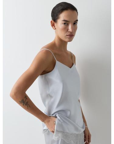 SILK LACE CAMISOLE [GRAY]