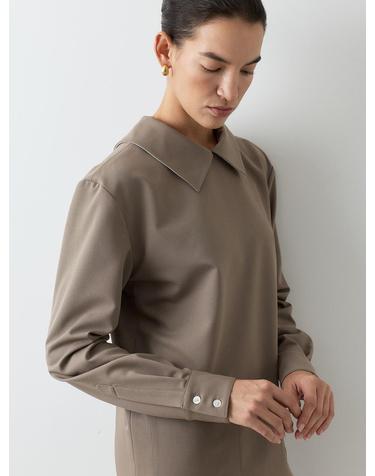 SILK REVERSIBLE LAYERED DRESS [BEIGE]