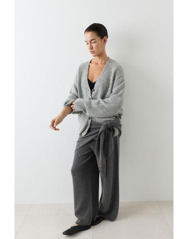 CASHMERE WOOL KNIT PANTS [GRAY]